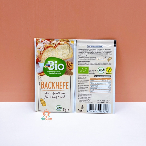 Men nở hữu cơ dm Backhefe Đức
