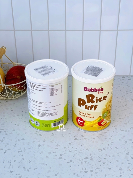 Bánh gạo Babba's Baby Malaysia cho bé từ 6 tháng