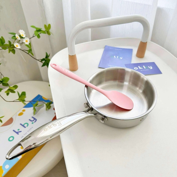 Chảo inox Okby dày dặn có tay cầm