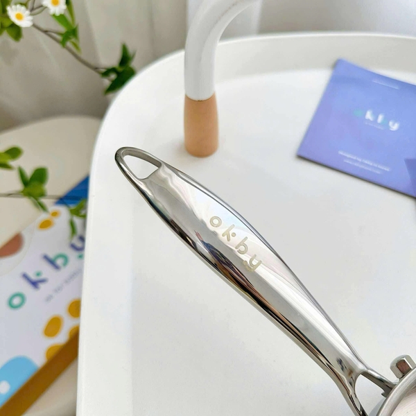 Chảo inox Okby dày dặn có tay cầm