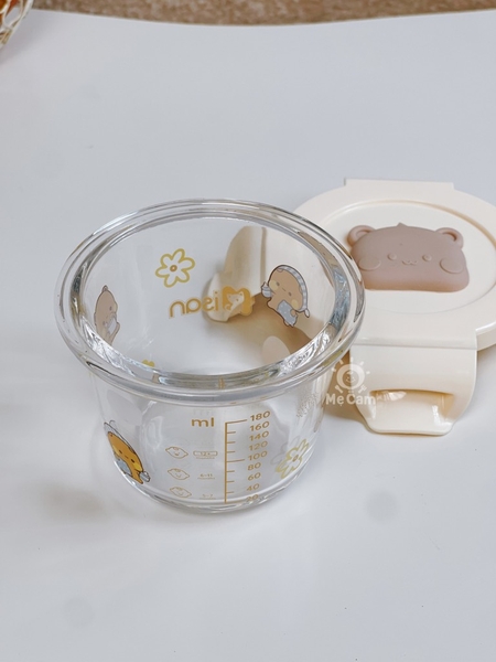 Hũ thuỷ tinh chia vạch Misan nắp lock