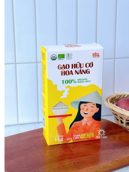 Gạo hữu cơ Hoa Nắng vàng lúa chín 1kg