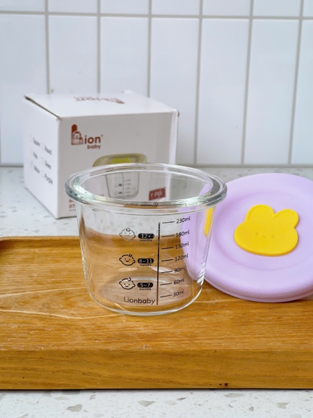 Hũ thuỷ tinh chia vạch Lion Baby