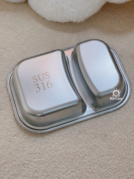 Khay ăn dặm inox chia ngăn