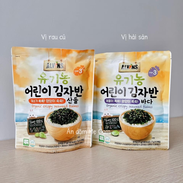 Rong biển hữu cơ rắc cơm Alvins
