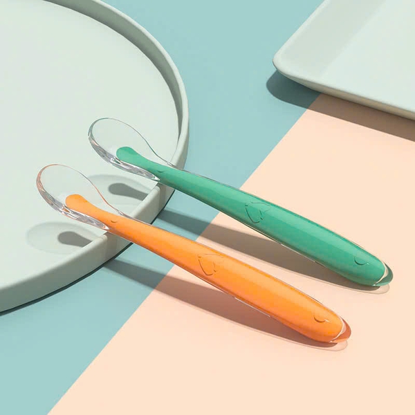 Set 2 thìa ăn dặm silicone mềm Misuta