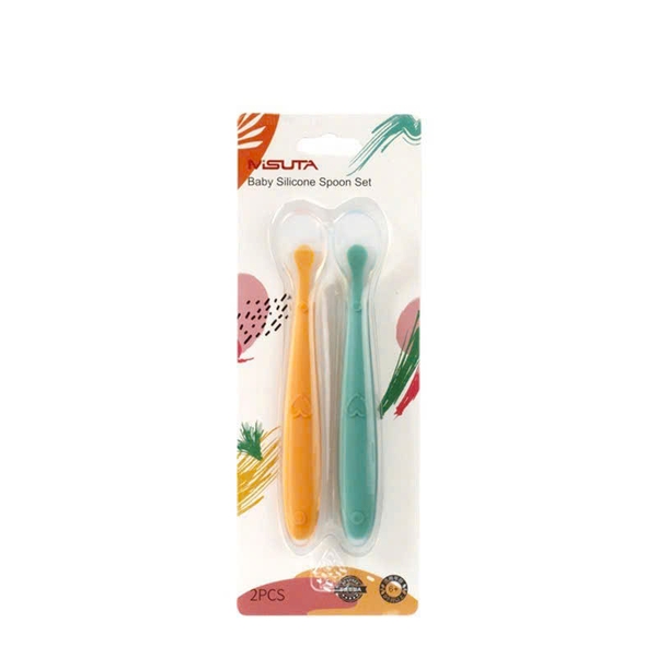 Set 2 thìa ăn dặm silicone mềm Misuta