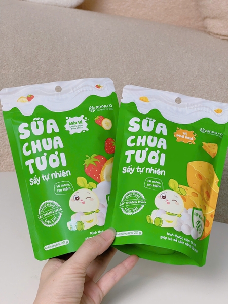 Sữa chua tươi sấy tự nhiên Anpaso cho bé ăn dặm