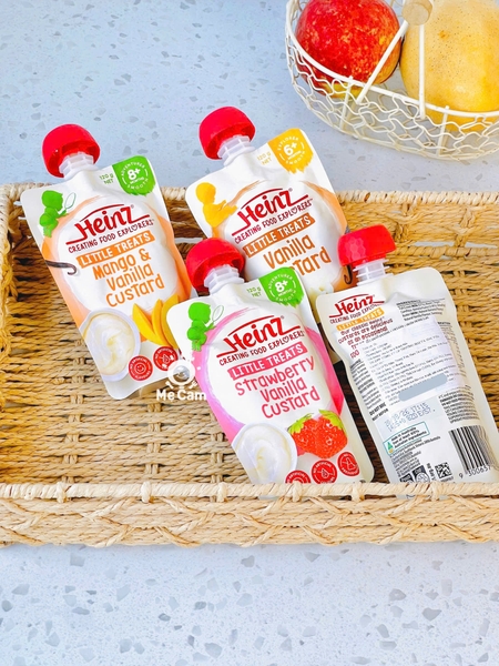 Túi dinh dưỡng Custard Heinz 120g cho bé từ 6m