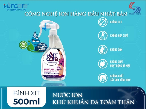 Nước ION Khử khuẩn da toàn thân