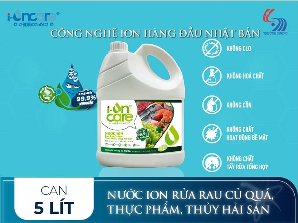 Nước ION Rửa rau củ quả, thực phẩm, thủy hải sản
