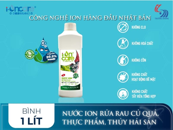 Nước ION Rửa rau củ quả, thực phẩm, thủy hải sản