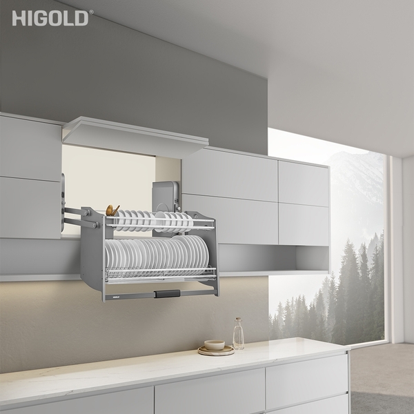 GIÁ BÁT ĐĨA NÂNG HẠ GỒM HỘP ĐỰNG DAO KÉO HIGOLD 401334