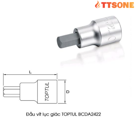 Đầu vít lục giác 3/4" TOPTUL BCDA2422