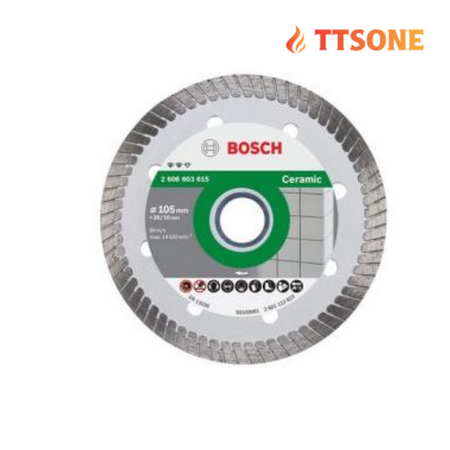 Đĩa cắt kim cương Turbo 105x16mm Ceramic Bosch 2608603615