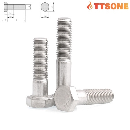 Bu Lông Lục Giác Ngoài Ren Lửng M30 Din 931