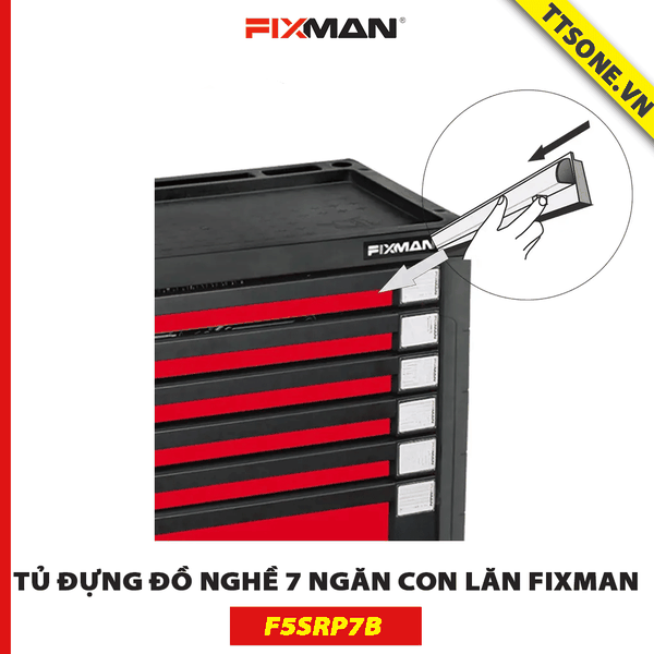 Tủ Đựng Đồ Nghề 7 Ngăn Con Lăn FIXMAN F5SRP7B - Chính hãng (958x766x645mm)