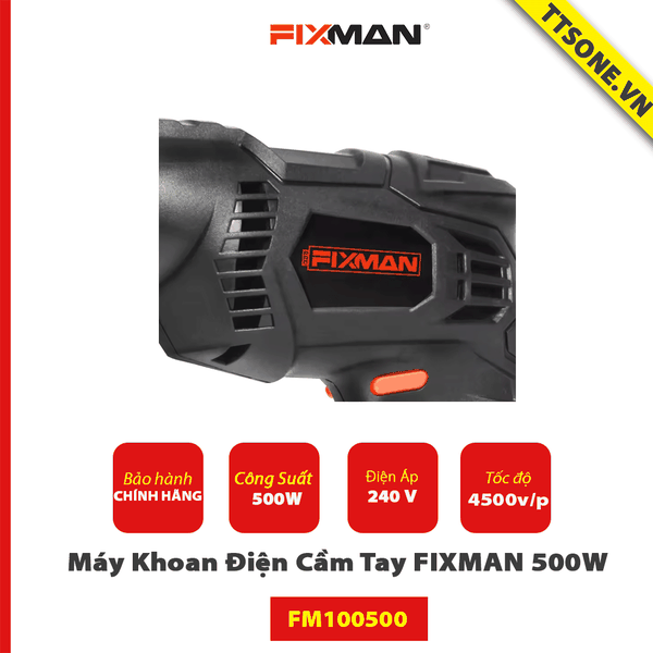Máy Khoan Điện Cầm Tay FIXMAN 500W FM100500 - Chính hãng
