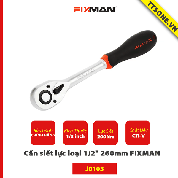 Cần siết lực loại 1/2" 260mm FIXMAN J0103 - Chính hãng