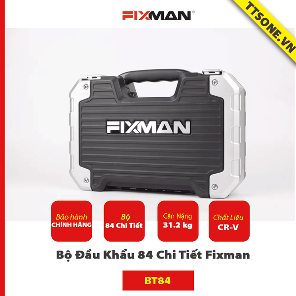 Bộ Đầu Khẩu 84 Chi Tiết Fixman BT84 - Chính Hãng