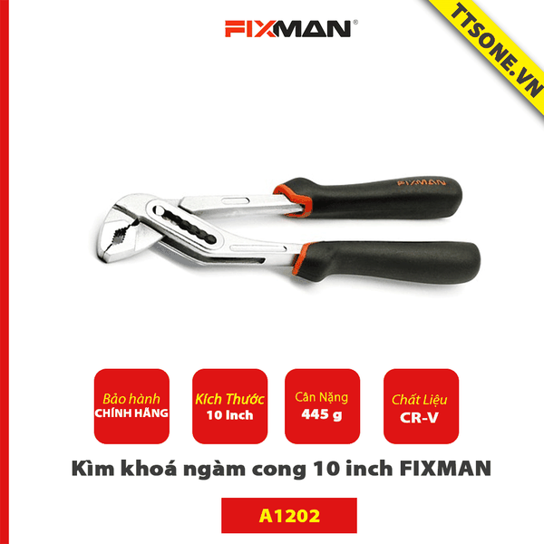 Kìm Nối Rãnh 10 Inch FIXMAN A1202 Chính Hãng