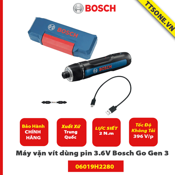 Máy vặn vít dùng pin 3.6V Bosch Go Gen 3 - Chính Hãng