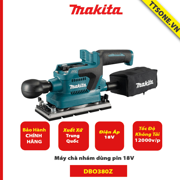 Máy chà nhám dùng pin 18V Makita DBO380Z - Chính Hãng