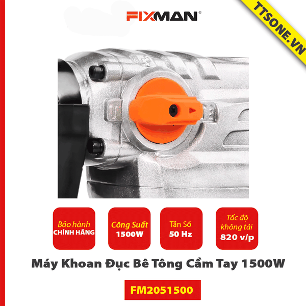 Máy Khoan Đục Bê Tông Cầm Tay FIXMAN 1500W FM2051500 - Chính hãng