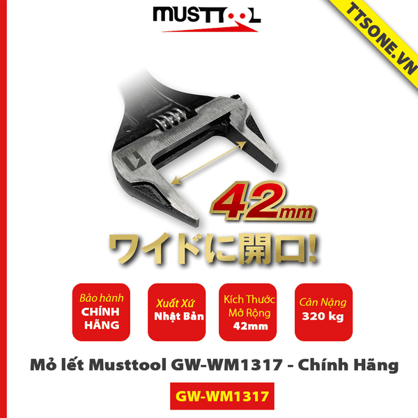 Mỏ lết Musttool GW-WM1317 - Chính Hãng