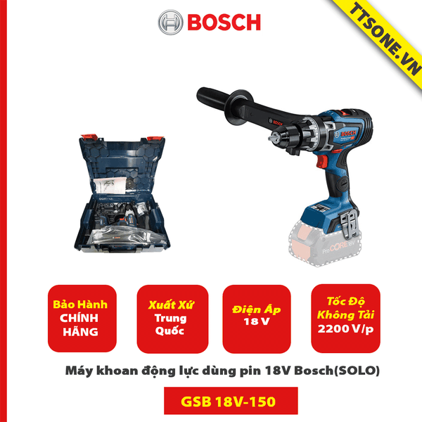 Máy khoan động lực dùng pin 18V Bosch GSB 18V-150 C (SOLO) - Chính Hãng