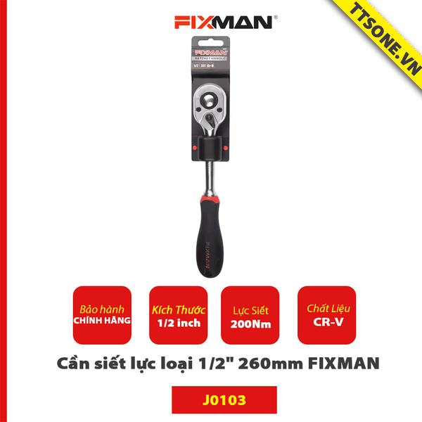 Cần siết lực loại 1/2" 260mm FIXMAN J0103 - Chính hãng
