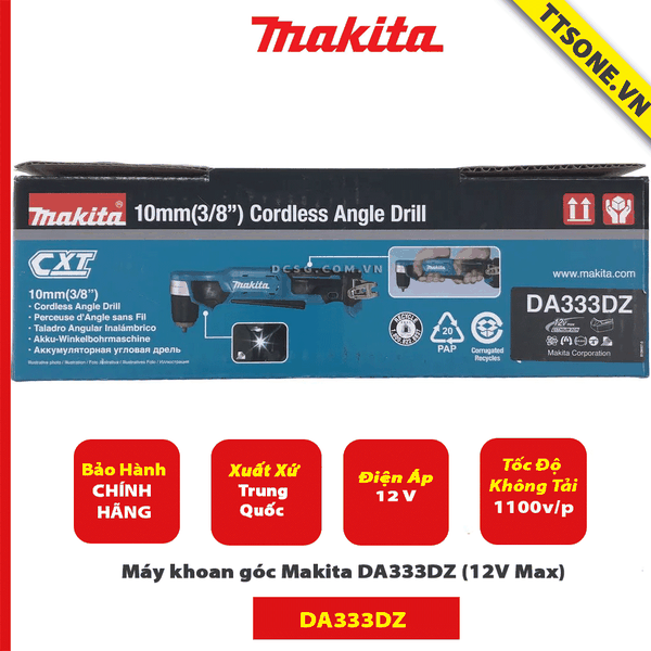 Máy khoan góc Makita DA333DZ (12V Max) - Chính Hãng
