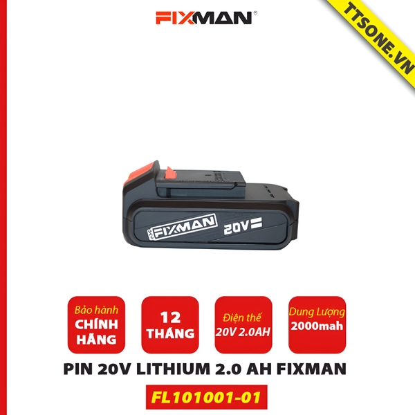 Pin 20V Lithium 2.0 Ah Fixman FL101001-01 - Chính Hãng