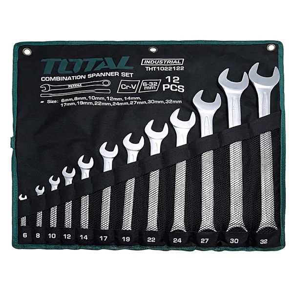 Bộ cờ lê vòng miệng 12 chi tiết Total THT1022122 6-32mm