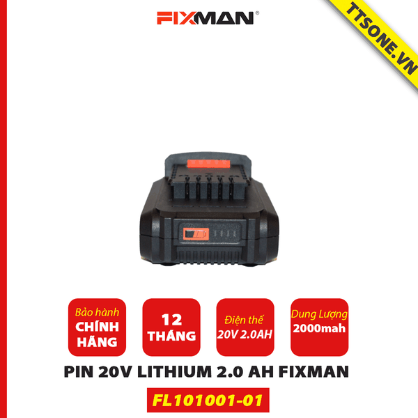 Pin 20V Lithium 2.0 Ah Fixman FL101001-01 - Chính Hãng