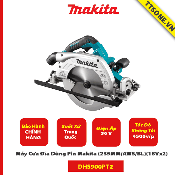 may-cua-dia-dung-pin-makita-dhs900pt2-235mm-aws-bl-18vx2-chinh-hang