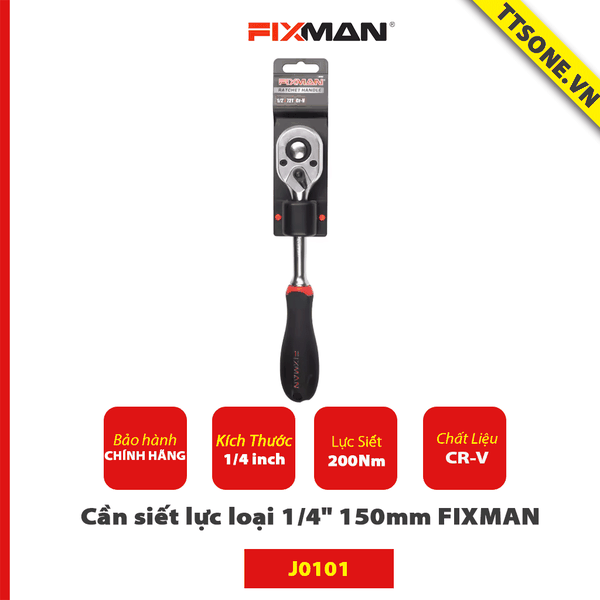 Cần siết lực loại 1/4" 150mm FIXMAN J0101 - Chính hãng