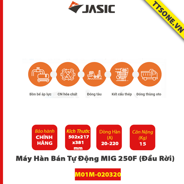 Máy Hàn Bán Tự Động MIG 250F (Đầu Rời, Điện Áp 380)(tp5) - Chính Hãng