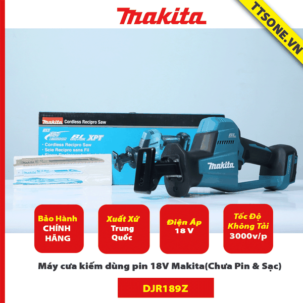 Máy cưa kiếm dùng pin 18V Makita DJR189Z (Chưa Pin & Sạc)-Chính Hãng