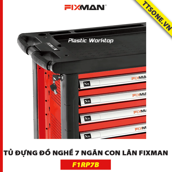 Tủ Đựng Đồ Nghề 7 Ngăn Con Lăn FIXMAN F1RP7B - Chính hãng (790x490x1010mm)