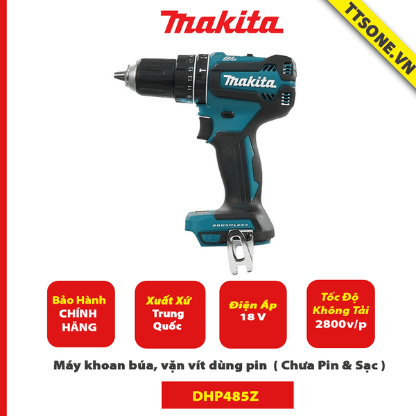 Máy khoan búa, vặn vít dùng pin Makita DHP485Z ( Chưa Pin & Sạc ) - Chính Hãng