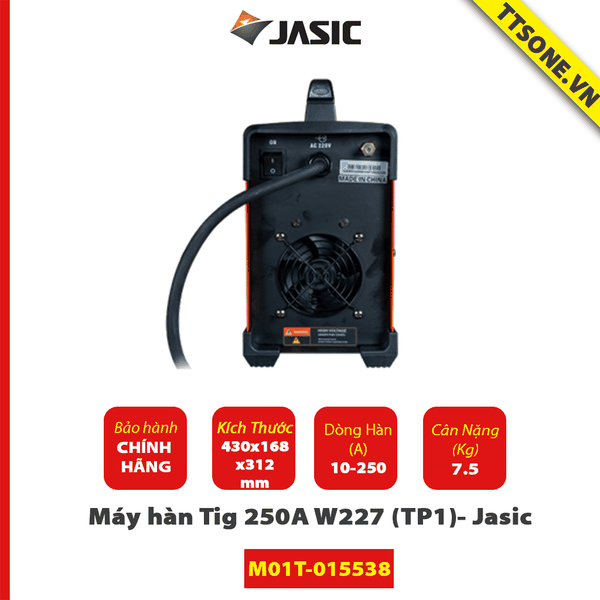 Máy Hàn Tig 250A W227 (TP1)- Jasic - Chính Hãng