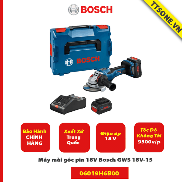 Máy mài góc pin 18V Bosch GWS 18V-15 - Chính hãng