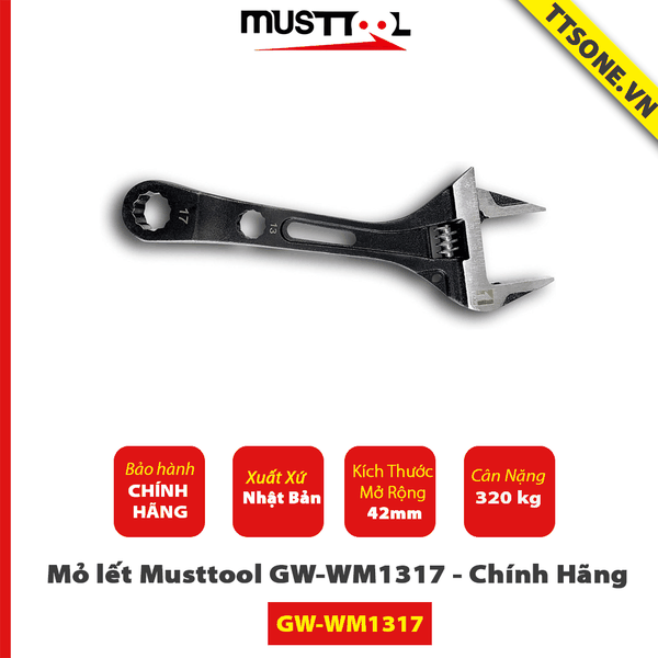 Mỏ lết Musttool GW-WM1317 - Chính Hãng