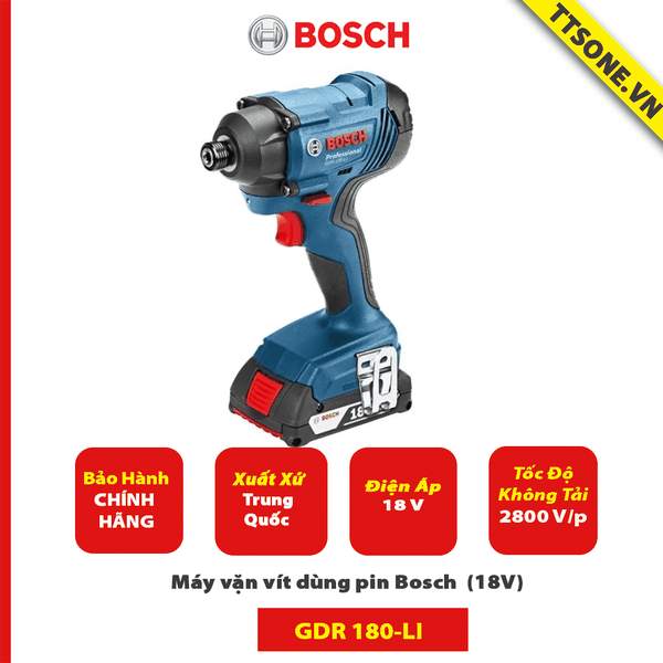 Máy vặn vít dùng pin Bosch GDR 180-LI (18V) - Chính Hãng