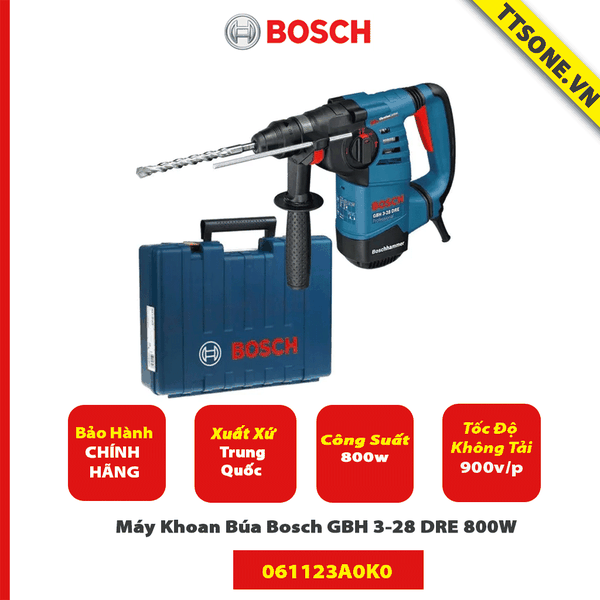 Máy Khoan Búa Bosch GBH 3-28 DRE 800W-Chính Hãng