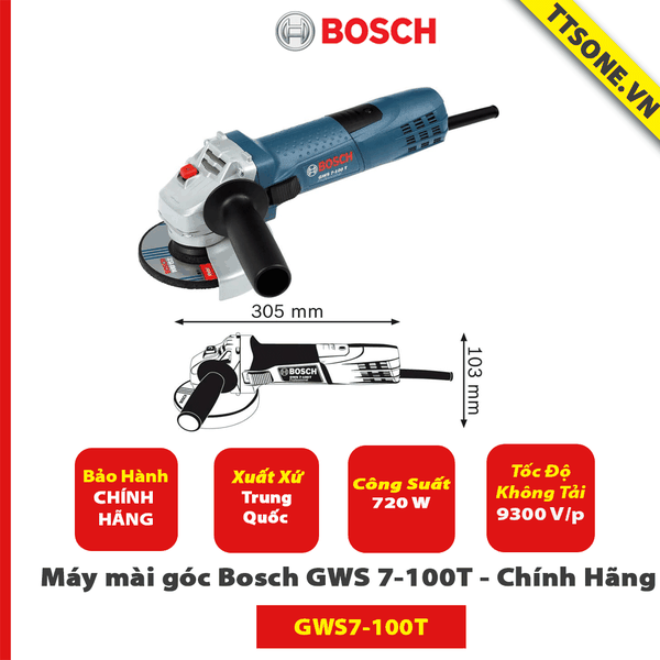 Máy mài góc Bosch GWS 7-100T - Chính Hãng