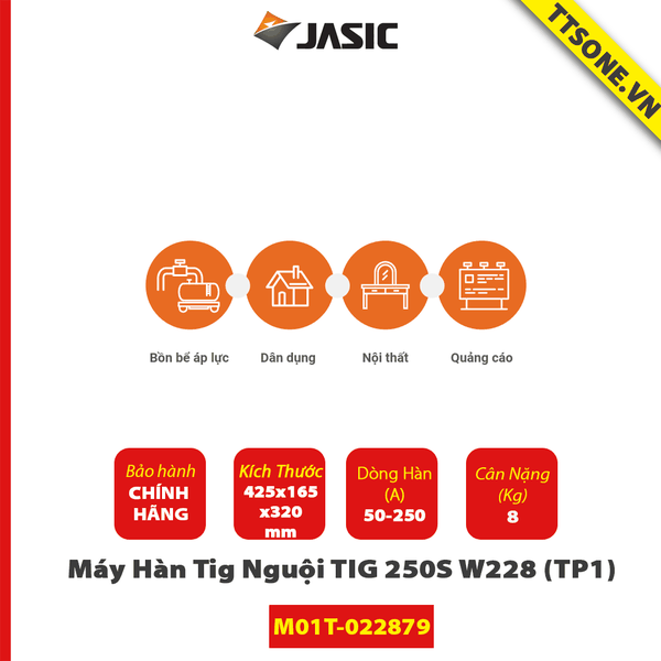 Máy Hàn Tig Nguội TIG 250S W228 (TP1) - Chính Hãng