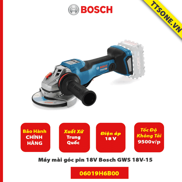 Máy mài góc pin 18V Bosch GWS 18V-15 - Chính hãng