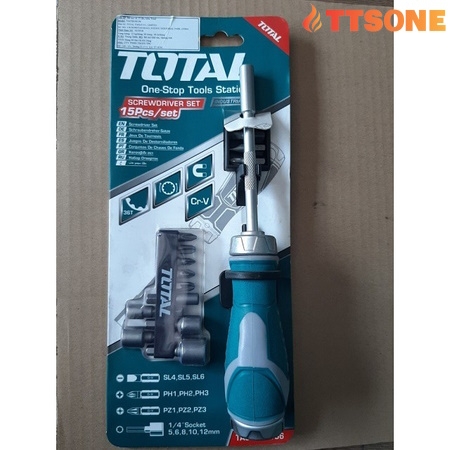 Bộ mũi vít 15 chi tiết Total TACSD30156